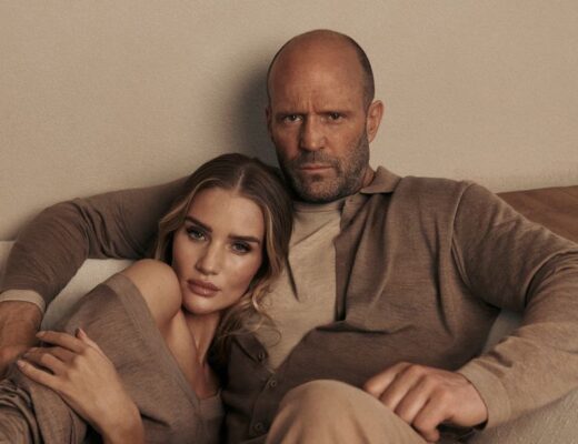 Falconeri - Jason Statham modelt mit Rosie Huntington-Whiteley